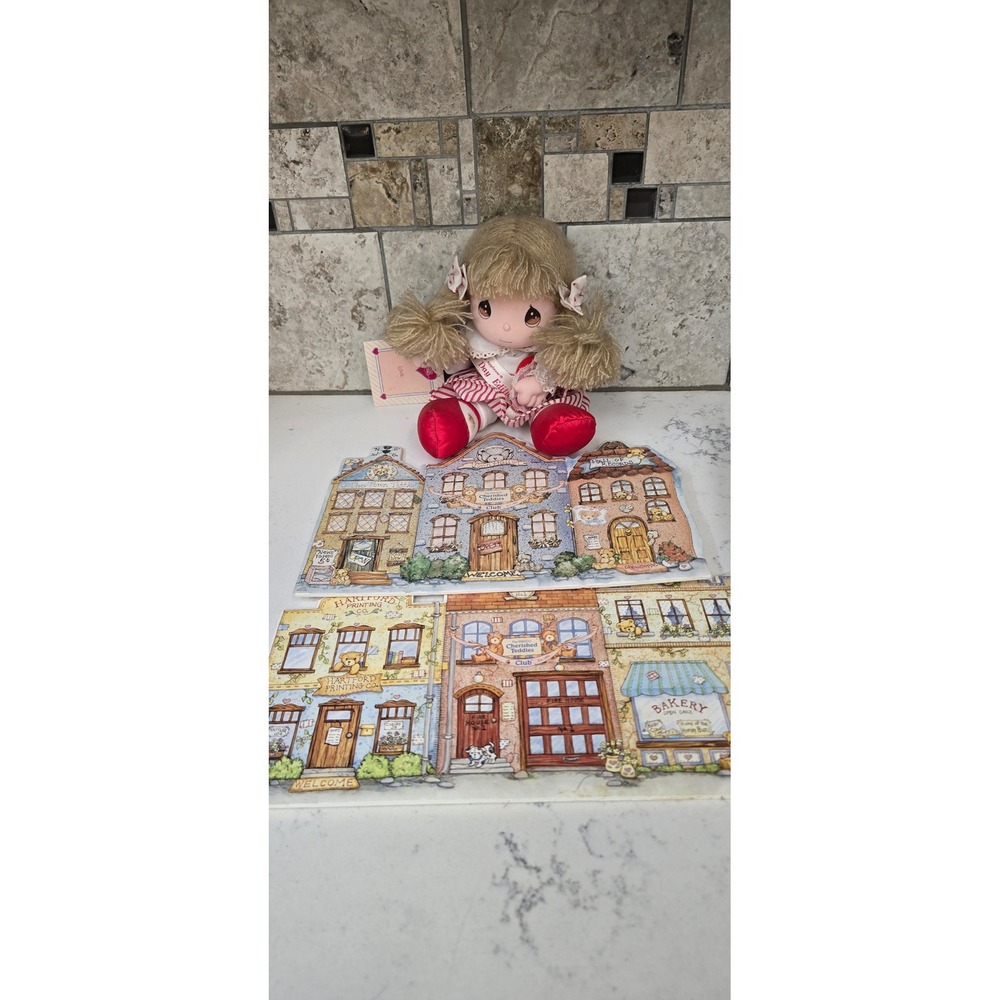 Vintage Precious Moments Julia Doll Applause Day Edition Red White Stripe 52087